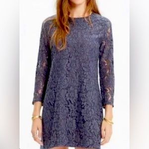 Madewell Grey Lace Shift Dress